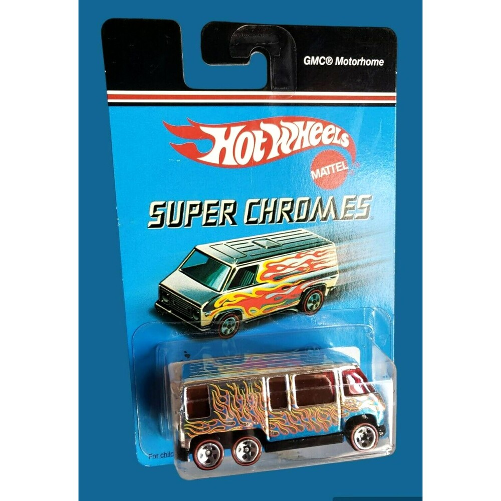 2006 Hot Wheels  GMC MOTORHOME Chrome Super Chromes 1:64 Redline Chrome 5 Spoke